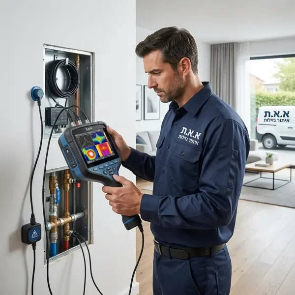 איתור נזילות מוסתרות בקירות עם ציוד מתקדם